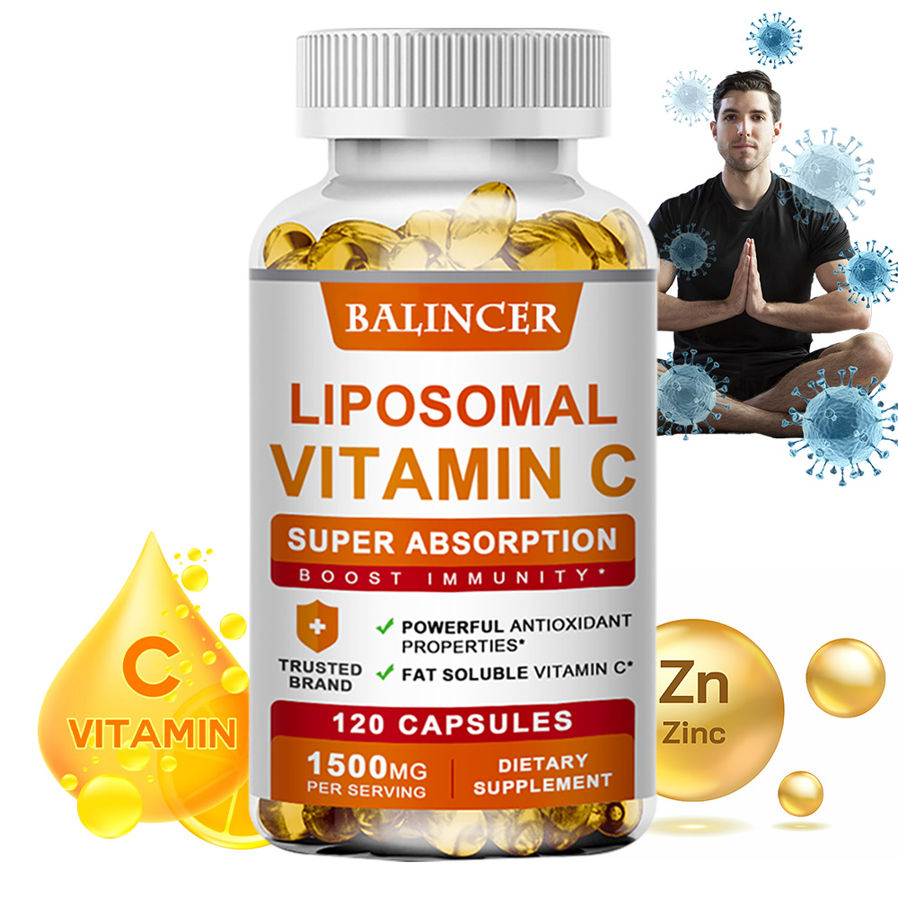 Zinc Supplement 50Mg - Liposomal Vitamin C 1500mg, High Absorption